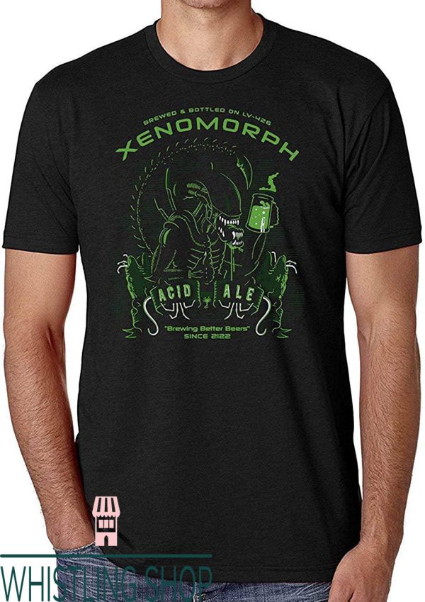 Aliens Movie T-Shirt Xenomorph Acid Ale Comedy Sci Fi