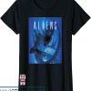 Aliens Movie T-Shirt Xenomorph Blue Light