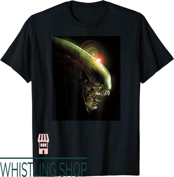 Aliens Movie T-Shirt Xenomorph Lens Flare
