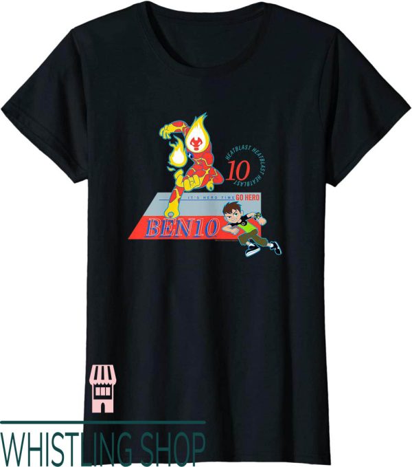 Ben 10 T-Shirt Symbol Column Go Hero Heatblast