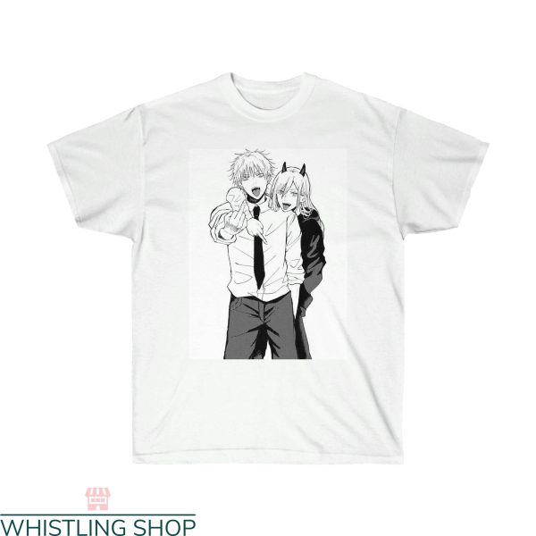 Chainsaw Man T-Shirt Denji And Power Manga Lover Tee