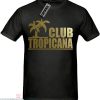 Club Tropicana T-Shirt 80’s Wham Fancy Dress Gold Print Tee