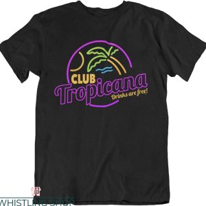 Club Tropicana T-Shirt Retro Neon Sign Band 80’s Classic