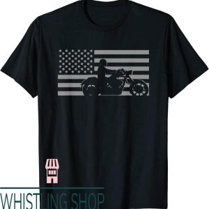 Evel Knievel T-Shirt American Flag Biker Motorcycle
