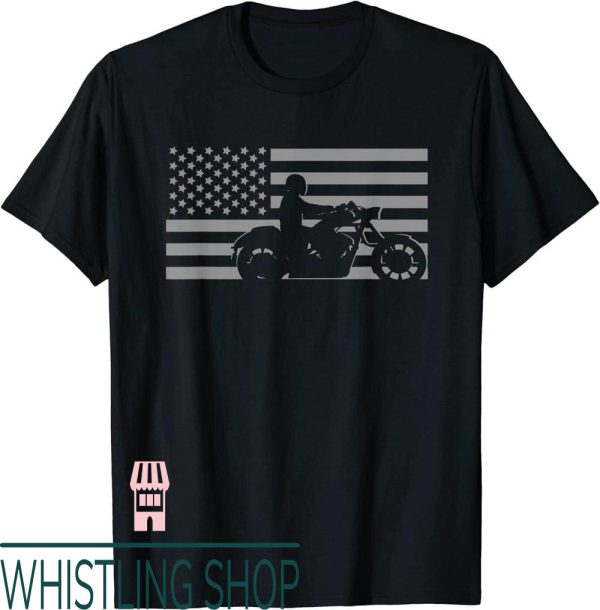 Evel Knievel T-Shirt American Flag Biker Motorcycle