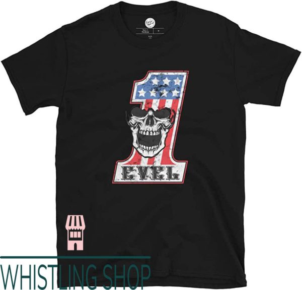 Evel Knievel T-Shirt Retro Skull Motorcycle