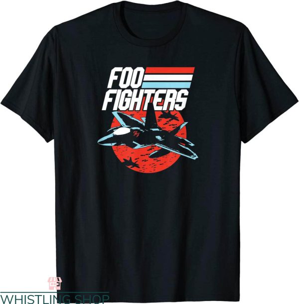 Foo Fighter T-Shirt Fighter Jet Rock Band Music Vintage