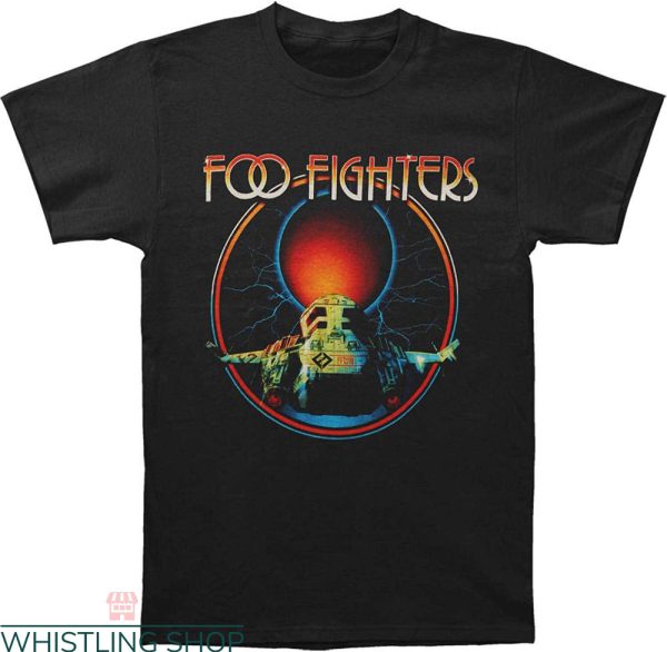 Foo Fighter T-Shirt Red Moon Rock Band Music Album Vintage