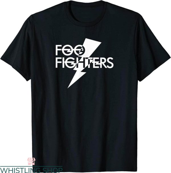 Foo Fighter T-Shirt White Foo Bolt Rock Band Music Vintage