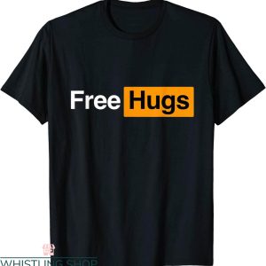 Free Hugs T-Shirt Funny Online Extrovert Trendy Meme