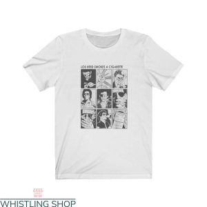 Lou Reed T-Shirt Smokes Cigarette Icon Vintage Retro Tee