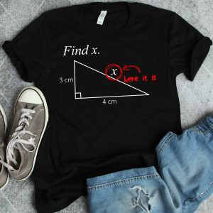 Maths Day T-Shirt Funny Find X Mathematics Major Love
