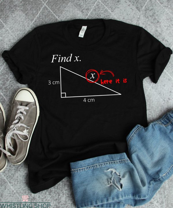 Maths Day T-Shirt Funny Find X Mathematics Major Love