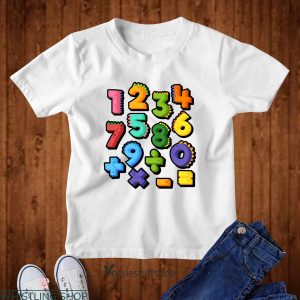 Maths Day T-Shirt Number Dinosaur Theme Math Symbol Tee