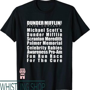 Michael Scott T-Shirt The Office Fun Run With Dunder Logo