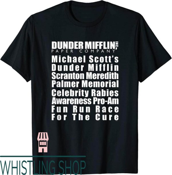 Michael Scott T-Shirt The Office Fun Run With Dunder Logo