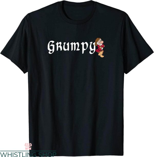 Names On T-Shirt Disney Snow White Grumpy Leaning On Name