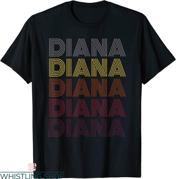 Names On T-Shirt First Name Diana Retro Pattern Vintage