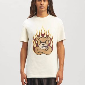 Palm Angels X Moncler T-Shirt A Bear On Fire Trendy Cool Tee