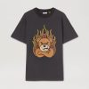 Palm Angels X Moncler T-Shirt A Bear On Fire Trendy Tee