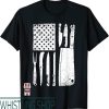 Pat Butcher T-Shirt Funny Chef Knife American Flag Design