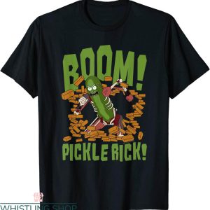 Pickle Rick T-Shirt Rick And Morty Boom Funny Cartoon
