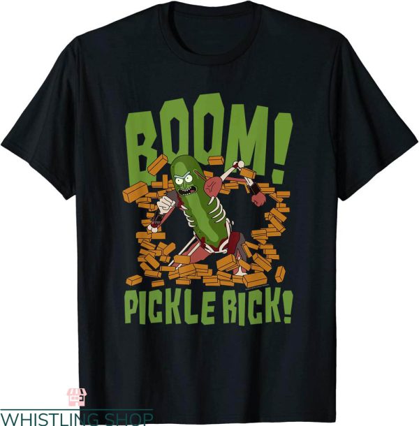 Pickle Rick T-Shirt Rick And Morty Boom Funny Cartoon