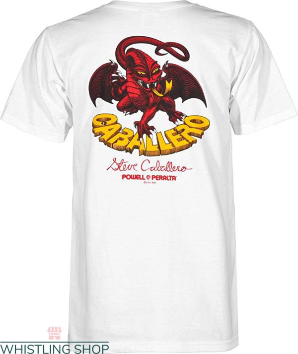 Powell Peralta T-Shirt Steve Caballero Dragon II Skull Logo