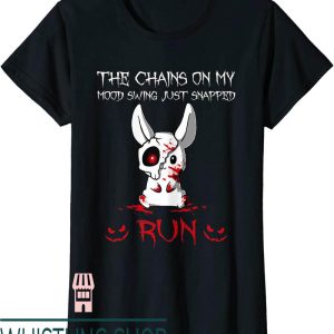 Psycho Bunny T-Shirt On My Mood Just Snapped Run Halloween
