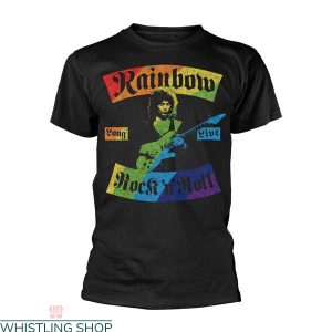 Rainbow Rising T Shirt Rainbow Band Music Rock T Shirt