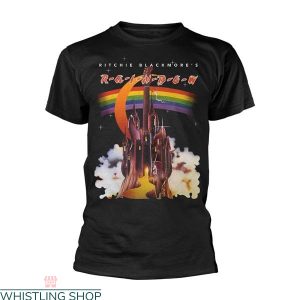 Rainbow Rising T Shirt Ritchie Blackmores Rainbow Shirt