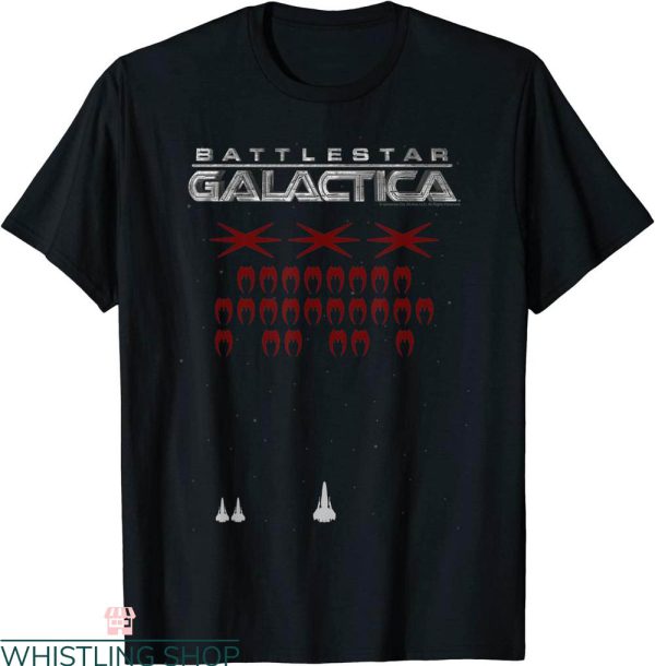 Space Invader T-Shirt Battlestar Galactica Invaders Style
