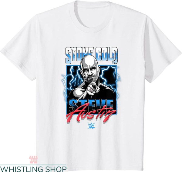 Stone Cold T-Shirt WWE Steve Austin Pointing Poster Tee