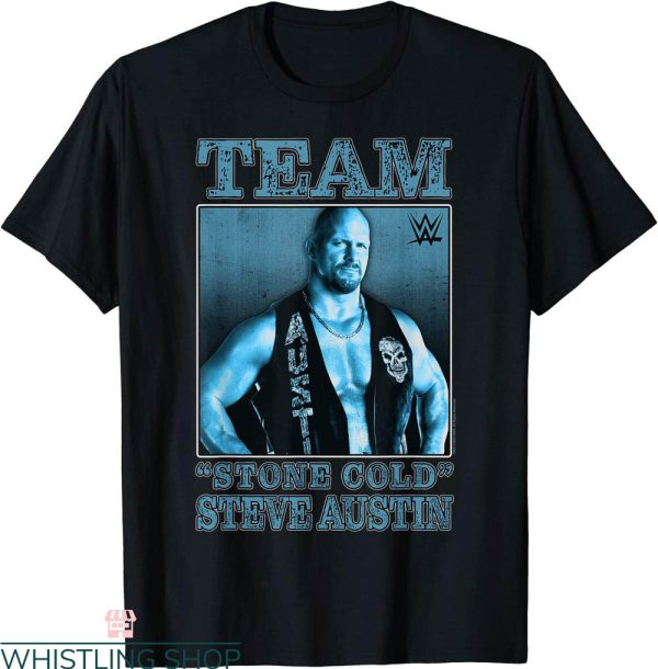 Stone Cold T-Shirt WWE Team Steve Austin Centered Poster