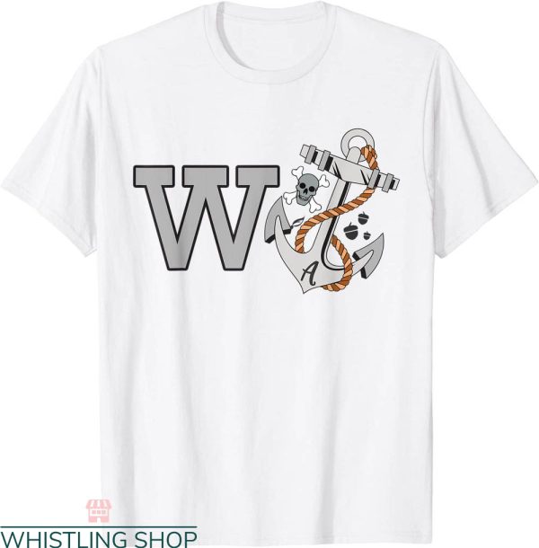 W Anchor T-Shirt Funny Anchor Wanker Key West With Skull Tee