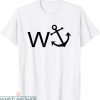 W Anchor T-Shirt Funny Wanker Jerk Funny Slang Cool Tee