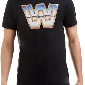 WWE UK T-Shirt Retro W Professional Wrestling Champion Tee