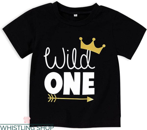 Wild One T-Shirt 1st Birthday Baseball Funny Party Tee