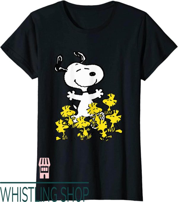 Womens Snoopy T-Shirt Peanuts Chick Party