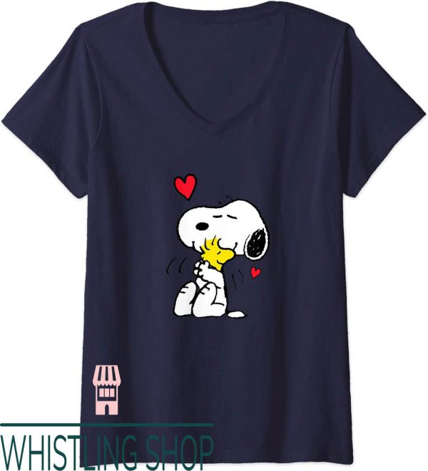 Womens Snoopy T-Shirt Peanuts Lots Of Love