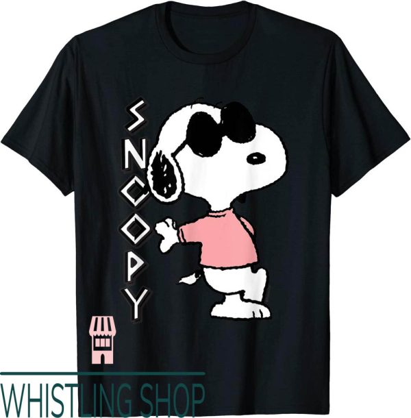 Womens Snoopy T-Shirt Peanuts Cool In Pink