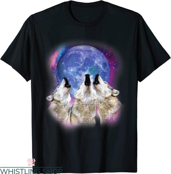 3 Wolves Moon T-Shirt Three Wolves Howling At The Moon