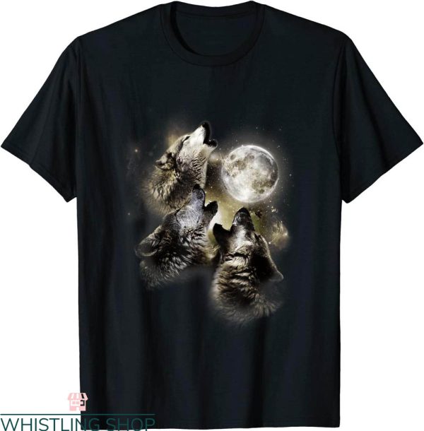 3 Wolves Moon T-Shirt Three Wolves Howling At The Moon Lover