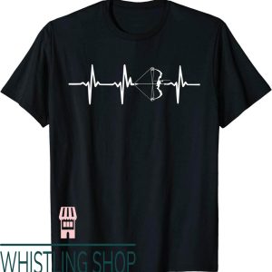 Archery Shooters T-Shirt Heartbeat With Bow For Archers