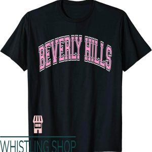 Beverly Hills Hotel T-Shirt California Varsity Style Pink