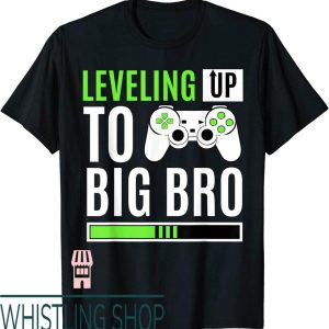 Big Bro T-Shirt Leveling Up Gamer Baby Announcement Sibling