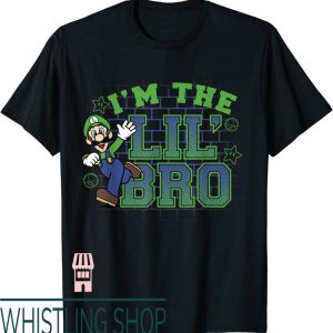 Big Bro T-Shirt Super Mario the Lil Luigi Action Pose Text