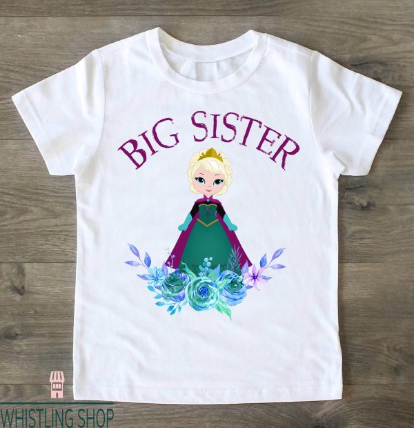 Big Little Reveal T-Shirt Frozen Elsa Sister Anna Onesie