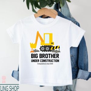 Big Little Reveal T-Shirt Personalised Under Construction