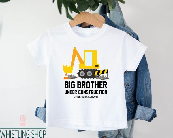 Big Little Reveal T-Shirt Personalised Under Construction